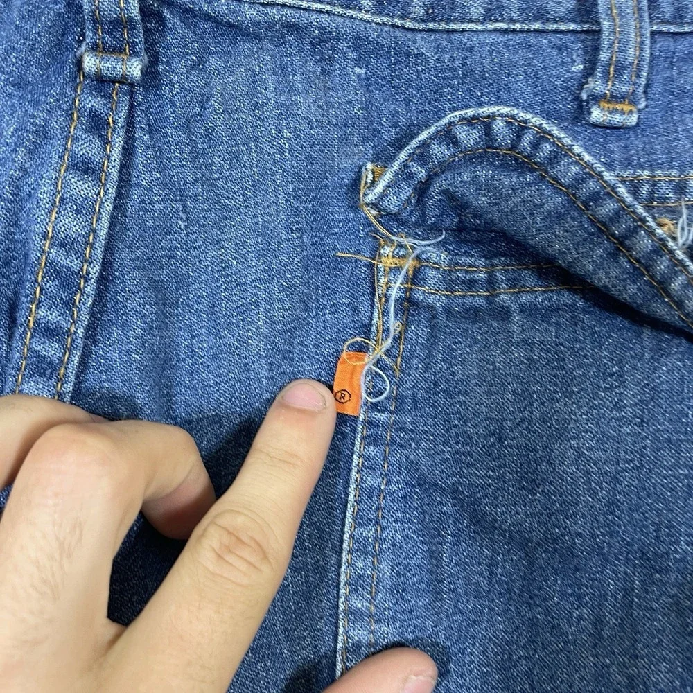 Vintage 70s Levis Bell Bottom Jeans Mens 36x31 Big Bell Orange Tab 684 TALON